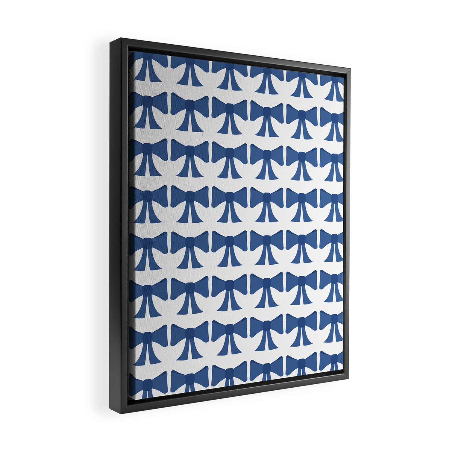 Vintage Bows V Blue Framed Canvas Print Gallery Image 2
