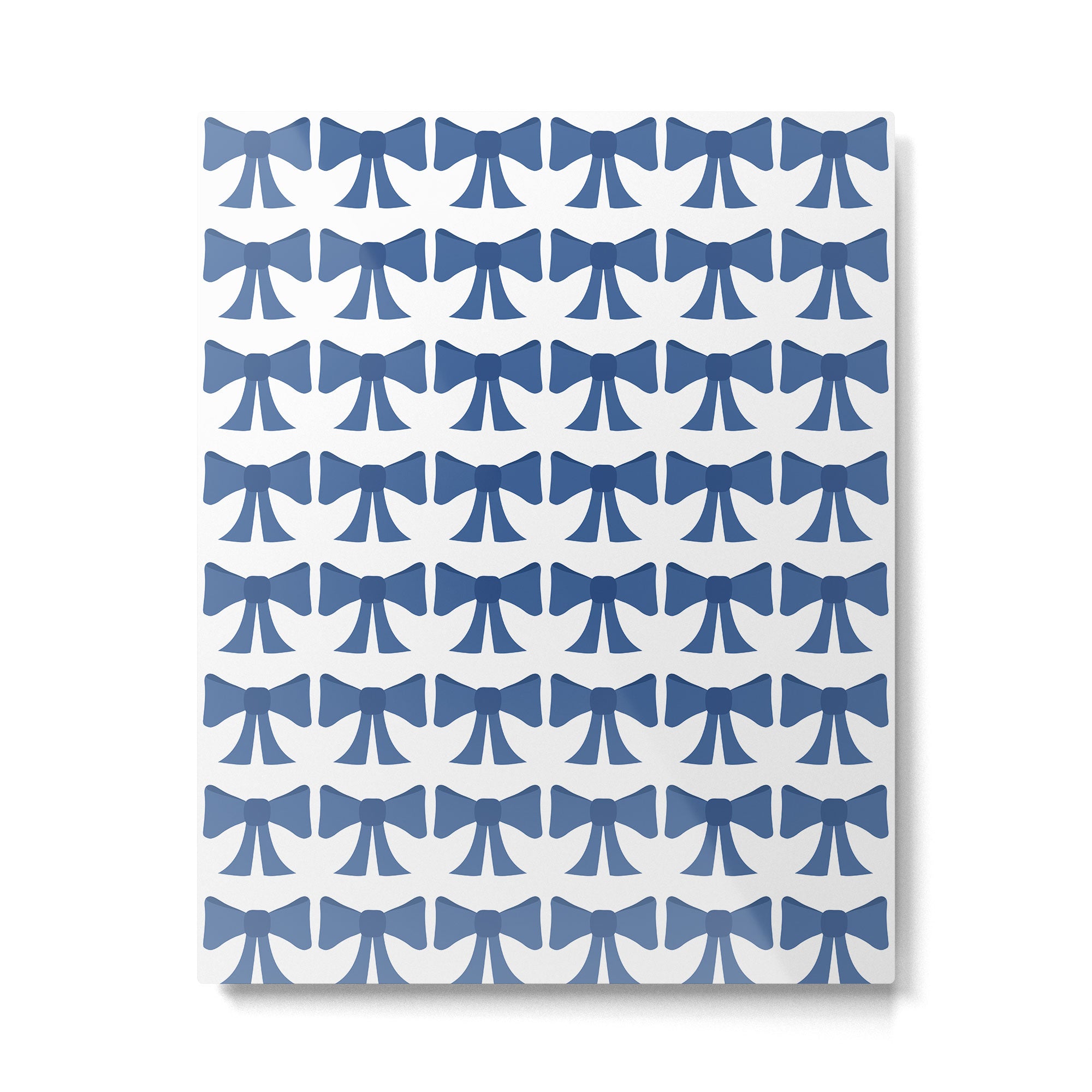 Vintage Bows V Blue Metal Print Gallery Image 6