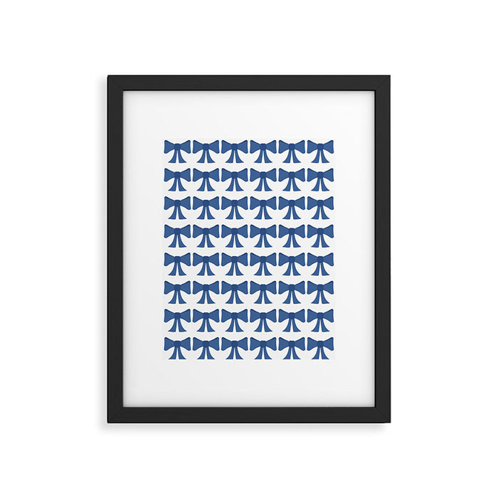 Vintage Bows V Blue Framed Art Print Gallery Image 1