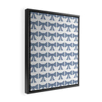 Vintage Bows VII Neutral Blue Framed Canvas Print Gallery Image 2