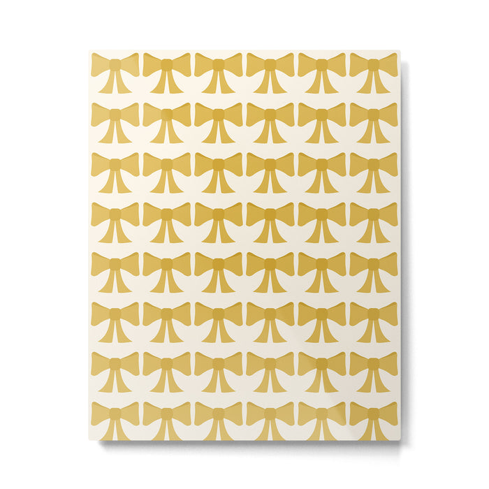 Vintage Bows VIII Yellow Metal Print Gallery Image 1