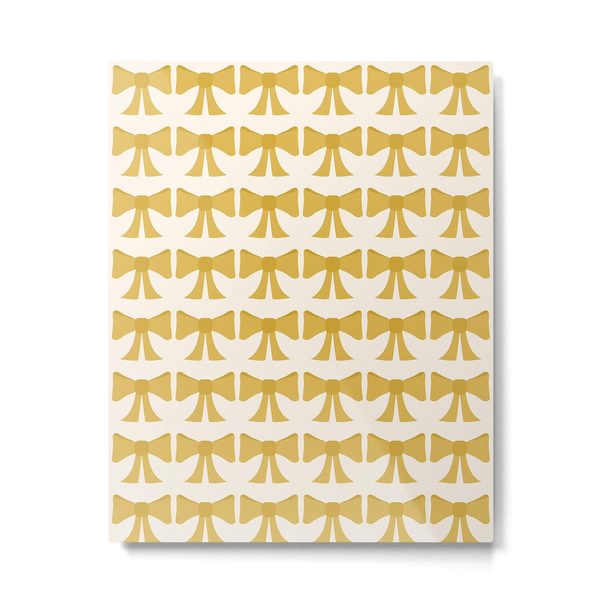 Vintage Bows VIII Yellow Metal Print Gallery Image 6