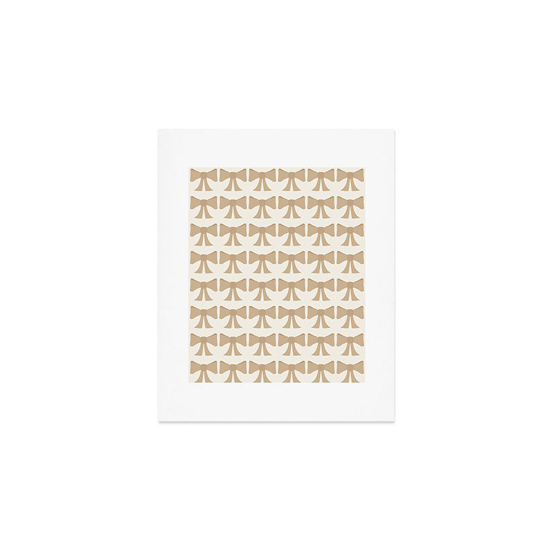 Vintage Bows X Neutral Beige Art Print Gallery Image 1