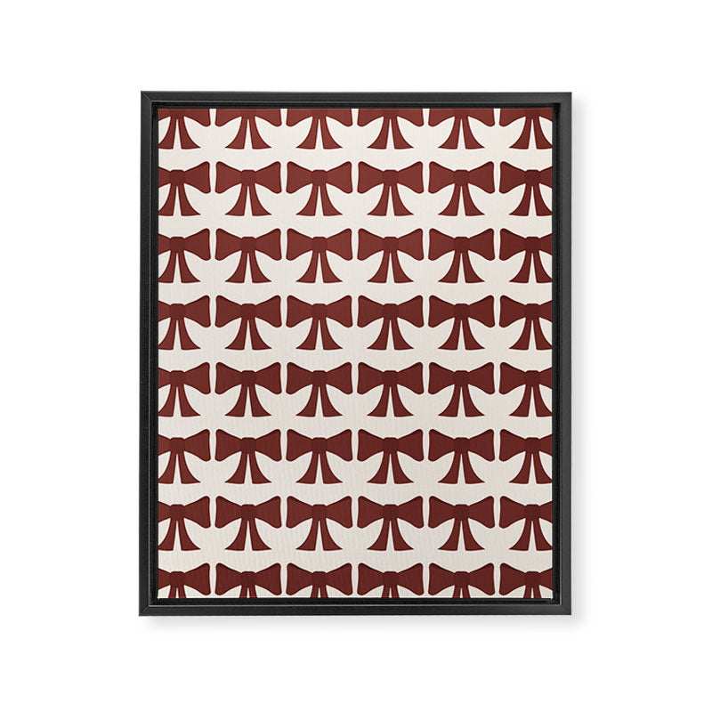Vintage Bows XI Red Framed Canvas Print Gallery Image 8