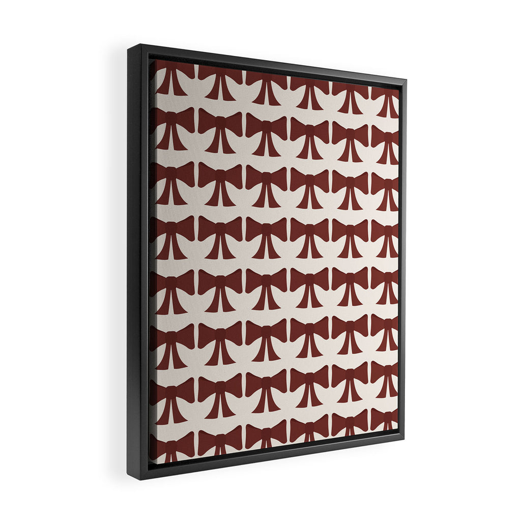 Vintage Bows XI Red Framed Canvas Print Gallery Image 2
