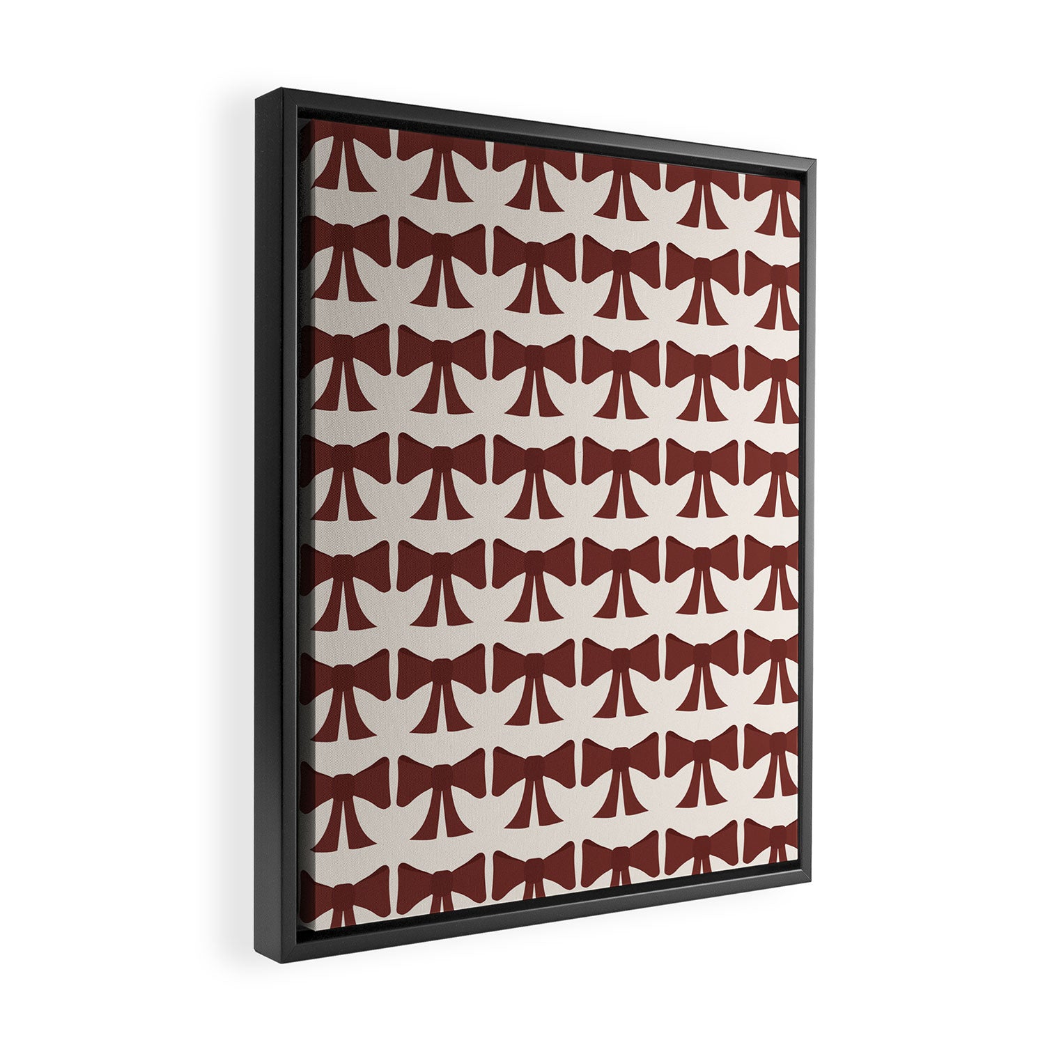 Vintage Bows XI Red Framed Canvas Print Gallery Image 2