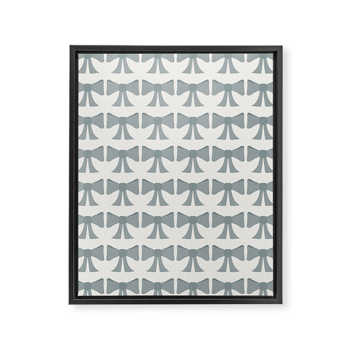 Vintage Bows XII Blue Sage Framed Canvas Print Gallery Image 1