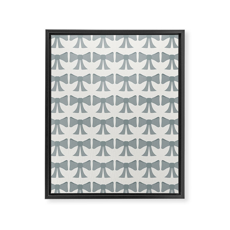 Vintage Bows XII Blue Sage Framed Canvas Print Gallery Image 8