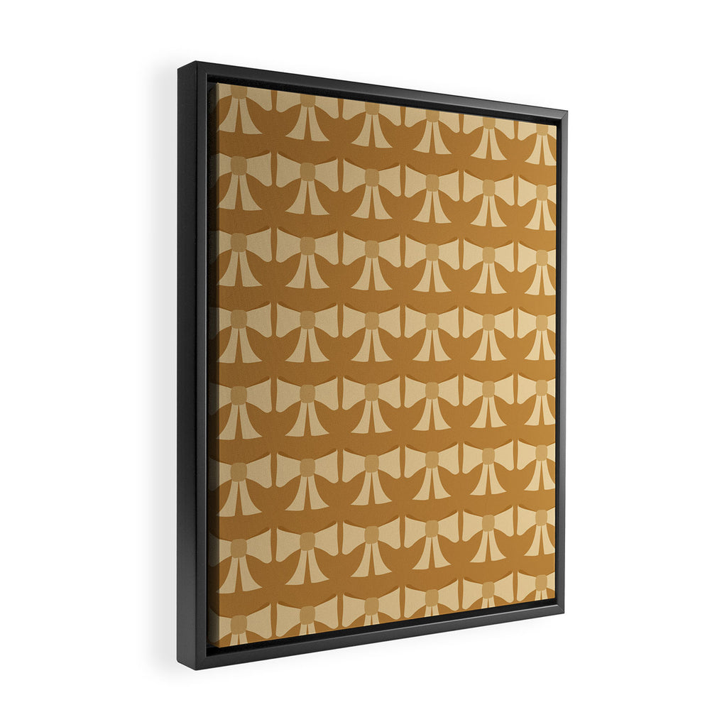Vintage Bows XIII Orange Framed Canvas Print Gallery Image 2