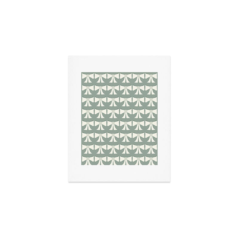 Vintage Bows XIV Green Sage Art Print Gallery Image 1