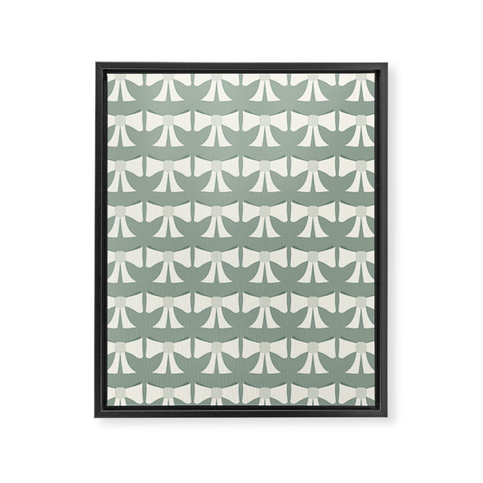 Vintage Bows XIV Green Sage Framed Canvas Print Gallery Image 1