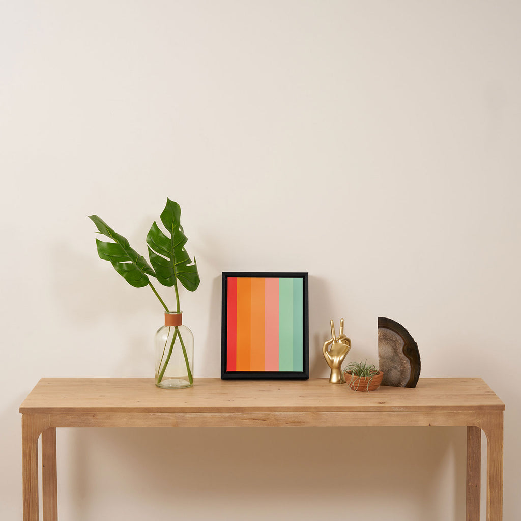 Vintage Rainbow Framed Canvas Print Gallery Image 4