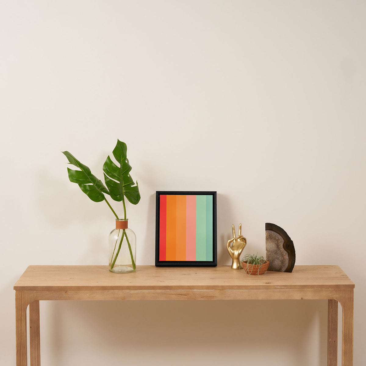 Vintage Rainbow Framed Canvas Print Gallery Image 4