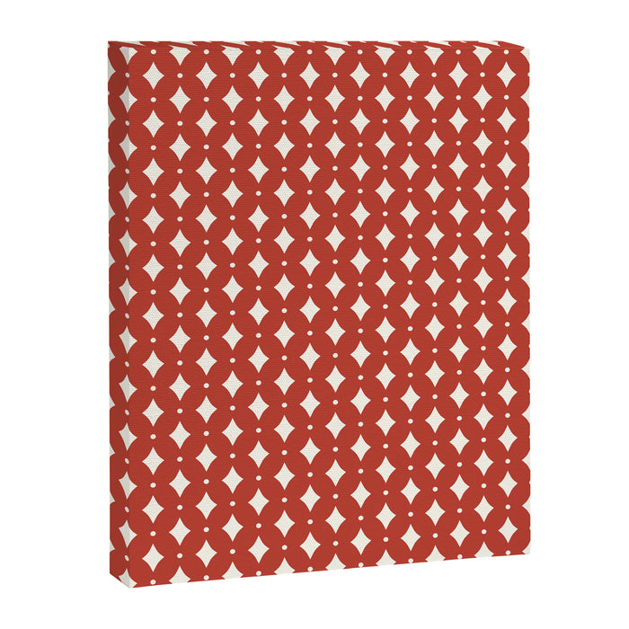 Vintage Stars I Bright Red Canvas Print Gallery Image 1
