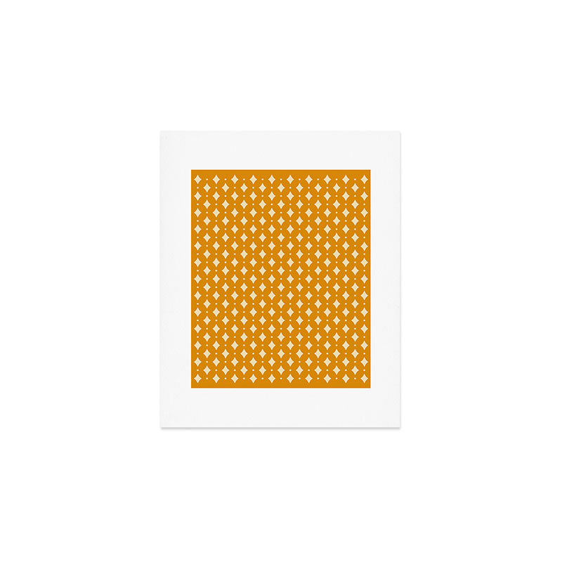 Vintage Stars III Orange Art Print Gallery Image 1