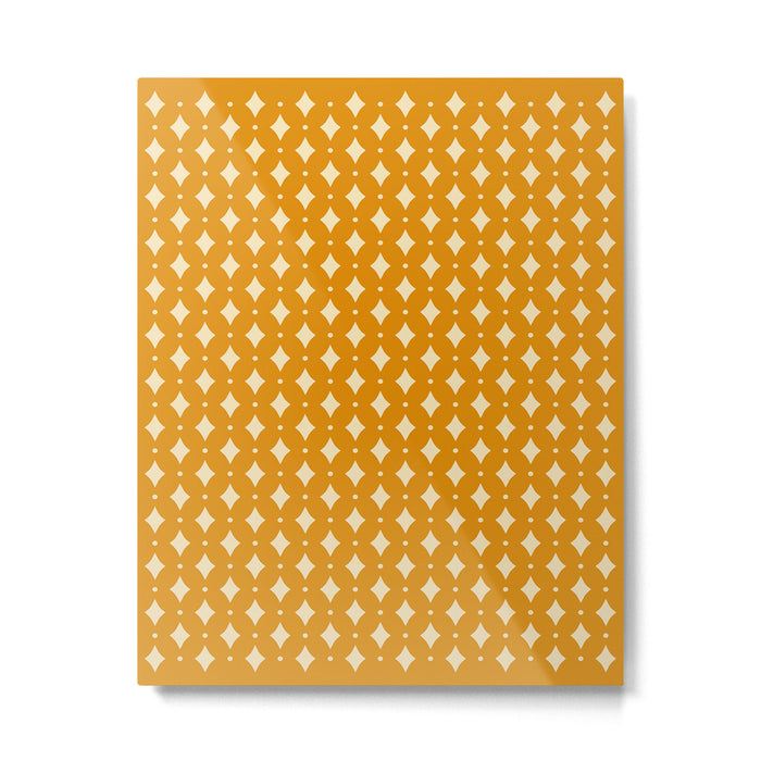Vintage Stars III Orange Metal Print Gallery Image 1