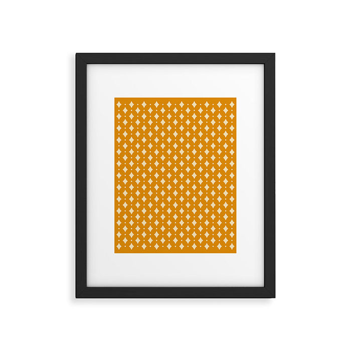 Vintage Stars III Orange Framed Art Print Gallery Image 1