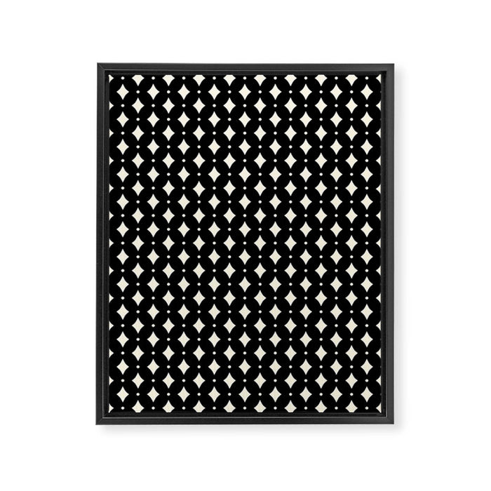 Vintage Stars IX Black and White Framed Canvas Print Gallery Image 1