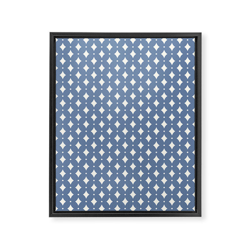 Vintage Stars V Blue Framed Canvas Print Gallery Image 8
