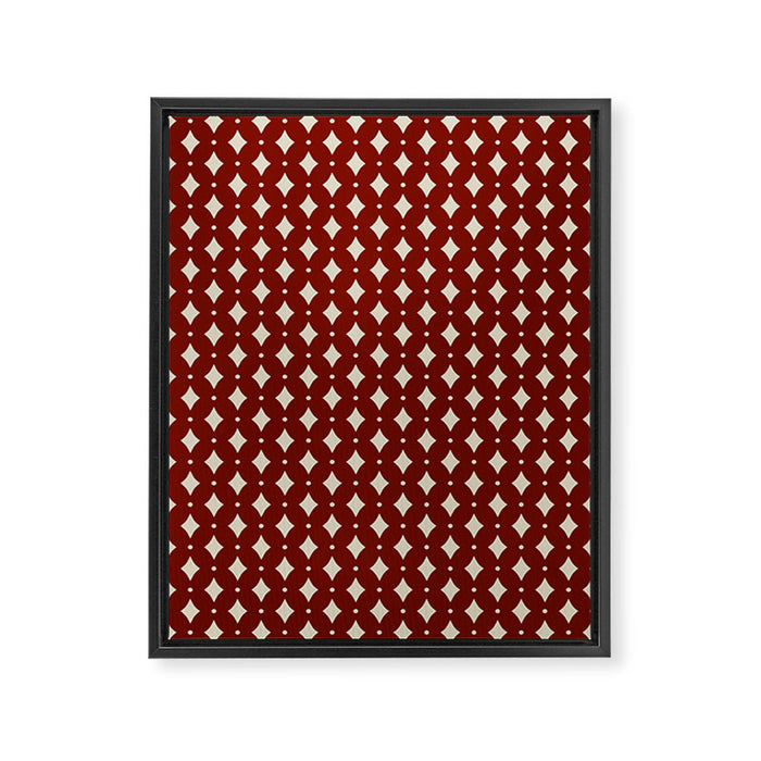 Vintage Stars VII Ruby Red Framed Canvas Print Gallery Image 1