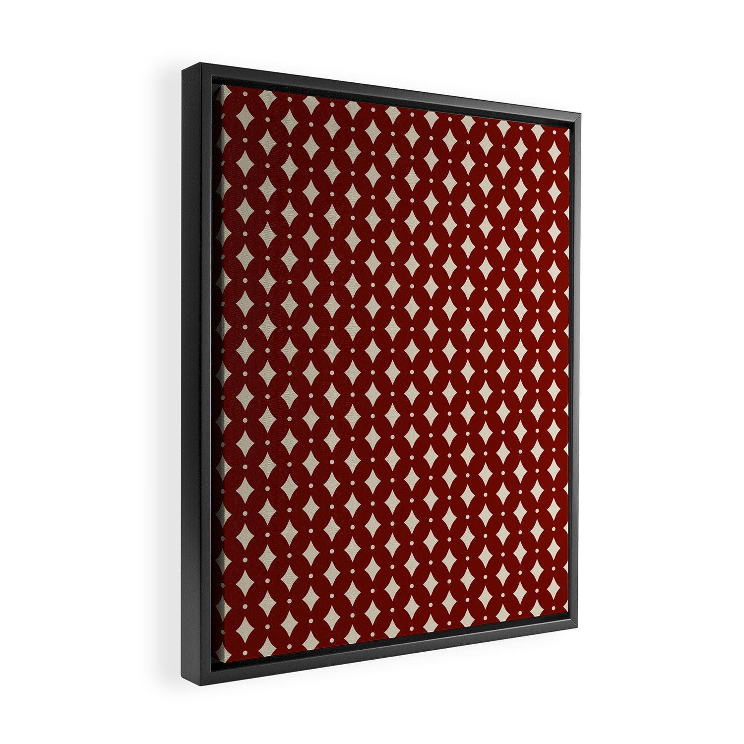 Vintage Stars VII Ruby Red Framed Canvas Print Gallery Image 2