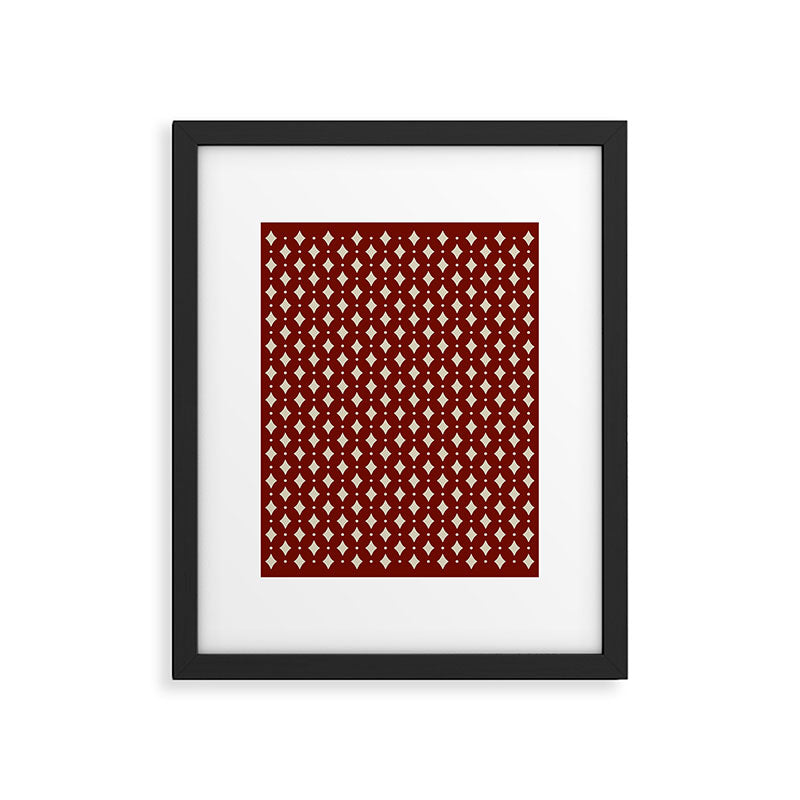 Vintage Stars VII Ruby Red Framed Art Print Gallery Image 6
