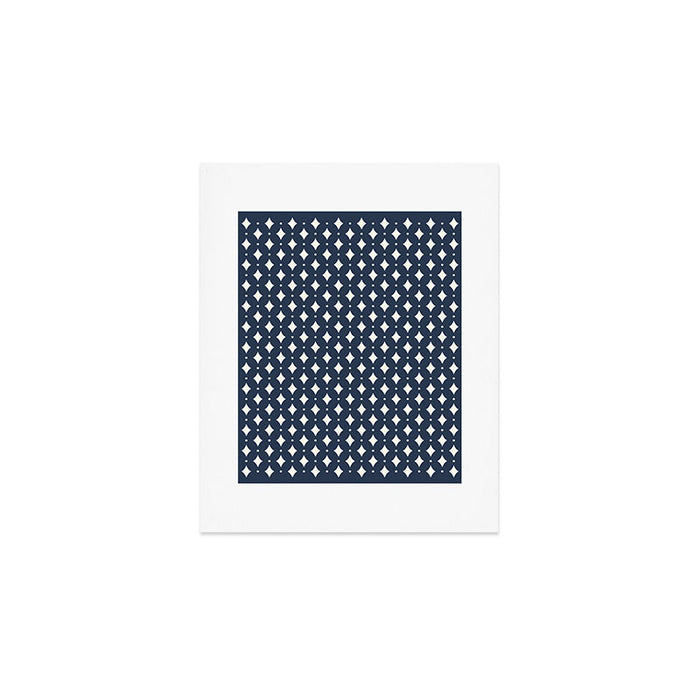 Vintage Stars VIII Dark Navy Blue Art Print Gallery Image 1