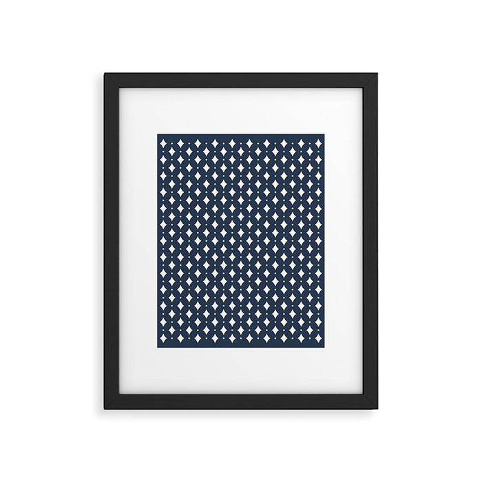 Vintage Stars VIII Dark Navy Blue Framed Art Print Gallery Image 1