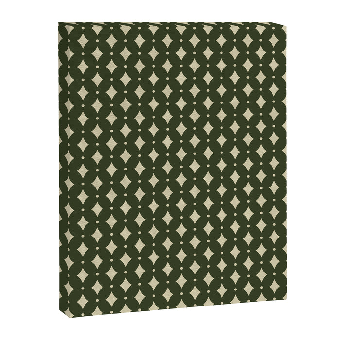 Vintage Stars XI Forest Green Canvas Print Gallery Image 1