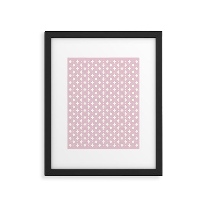 Vintage Stars XII Blush Pink Framed Art Print Gallery Image 1
