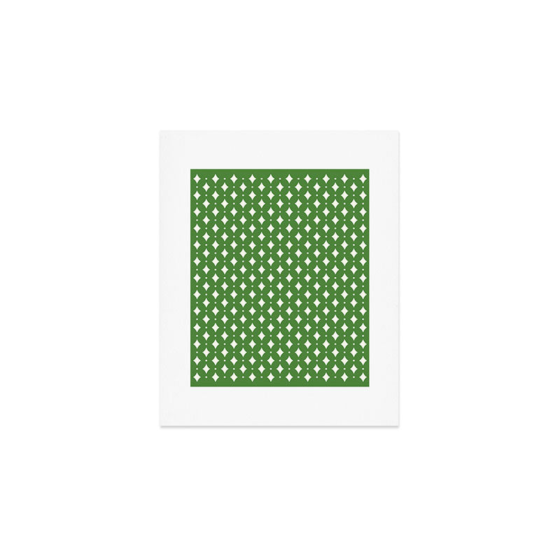 Vintage Stars XIX Kelly Green Art Print Gallery Image 1