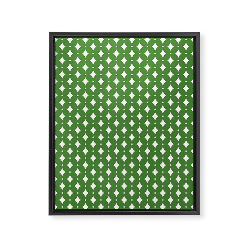 Vintage Stars XIX Kelly Green Framed Canvas Print Gallery Image 8