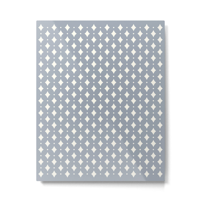 Vintage Stars XV Grey Blue Metal Print Gallery Image 1