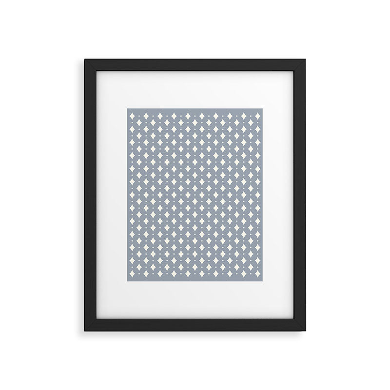 Vintage Stars XV Grey Blue Framed Art Print Gallery Image 6