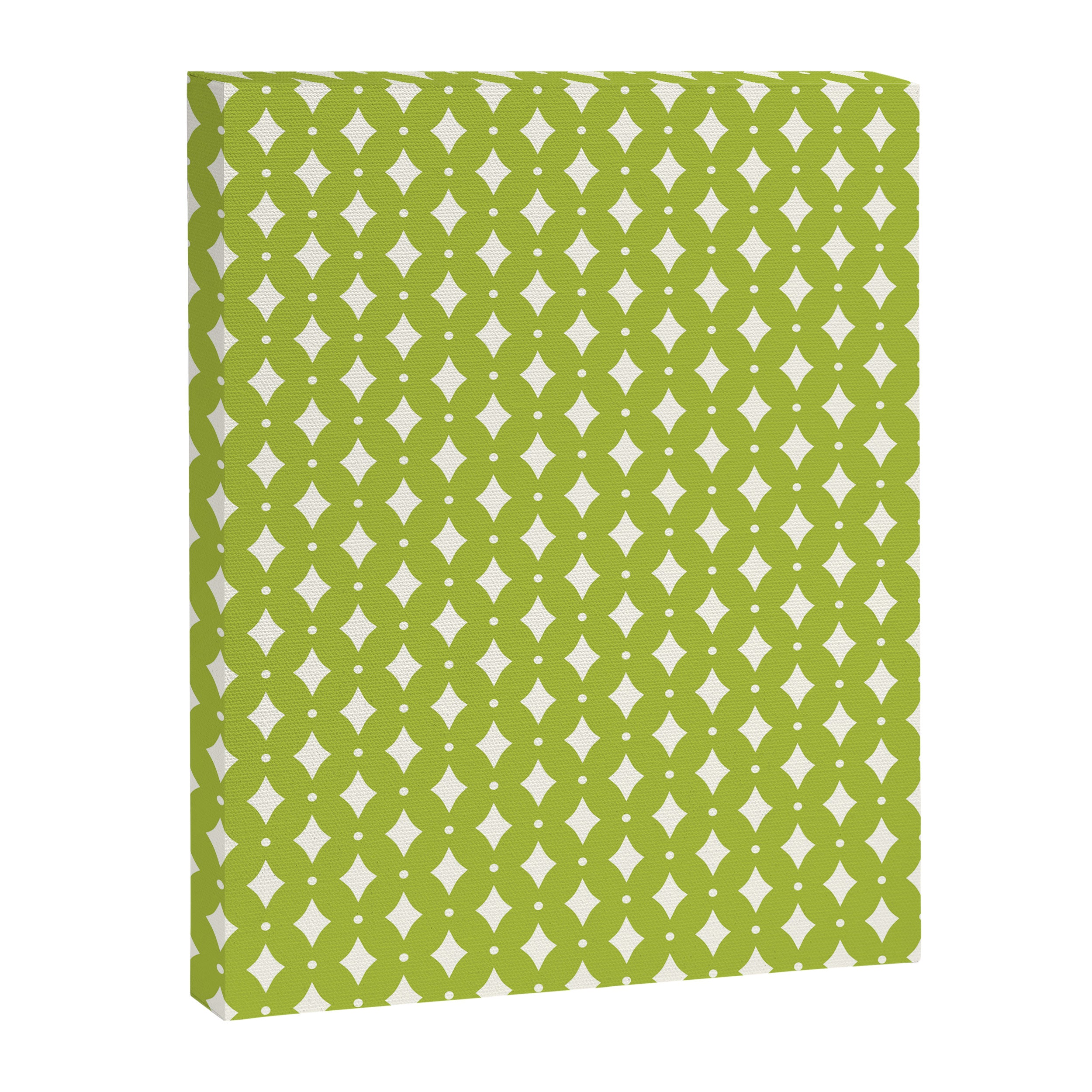 Vintage Stars XVIII Chartreuse Green Canvas Print Gallery Image 8