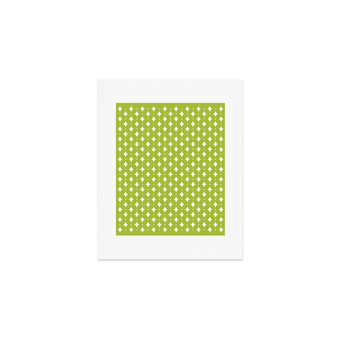 Vintage Stars XVIII Chartreuse Green Art Print Gallery Image 1