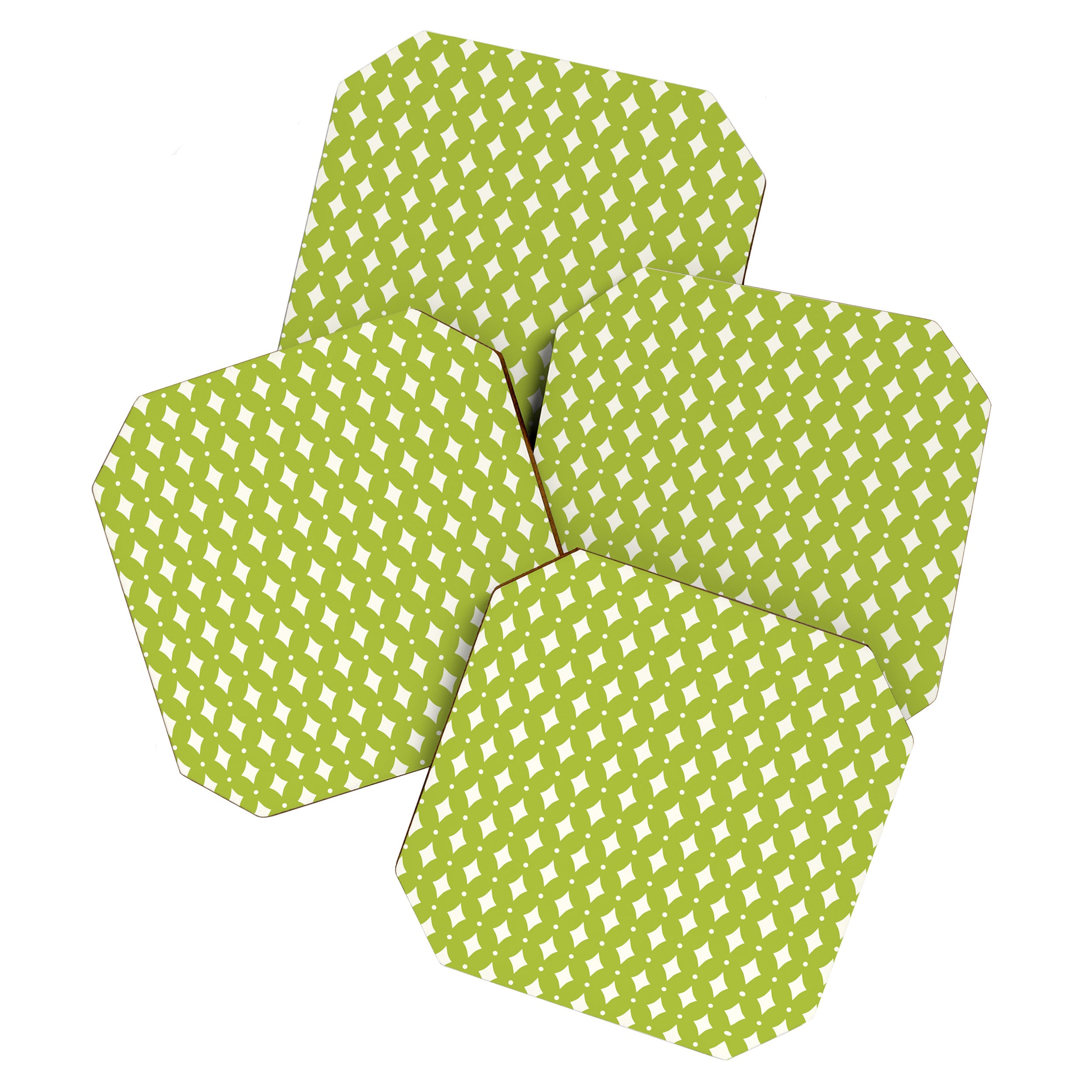 Vintage Stars XVIII Chartreuse Green Coaster Gallery Image 1