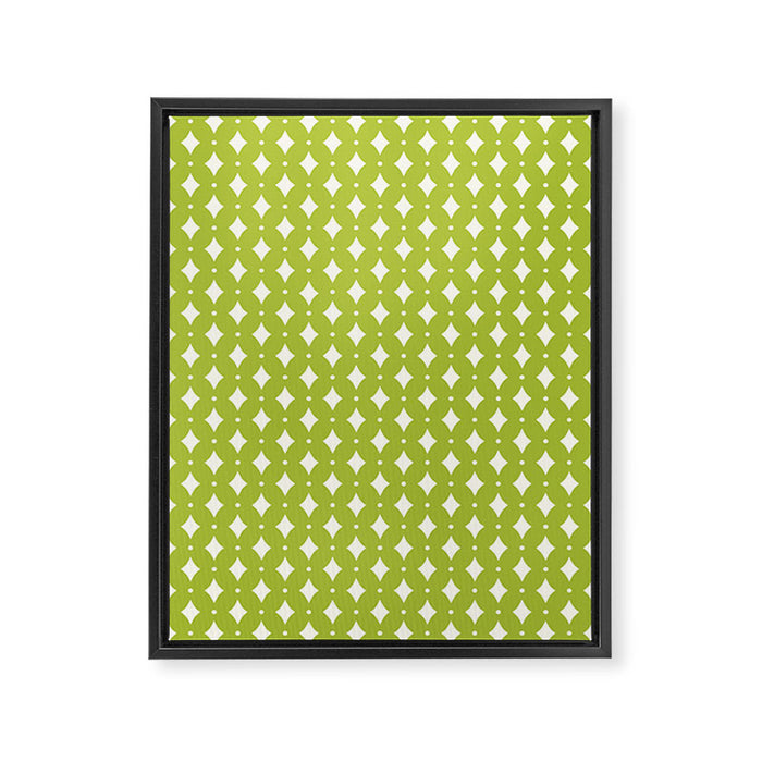Vintage Stars XVIII Chartreuse Green Framed Canvas Print Gallery Image 1