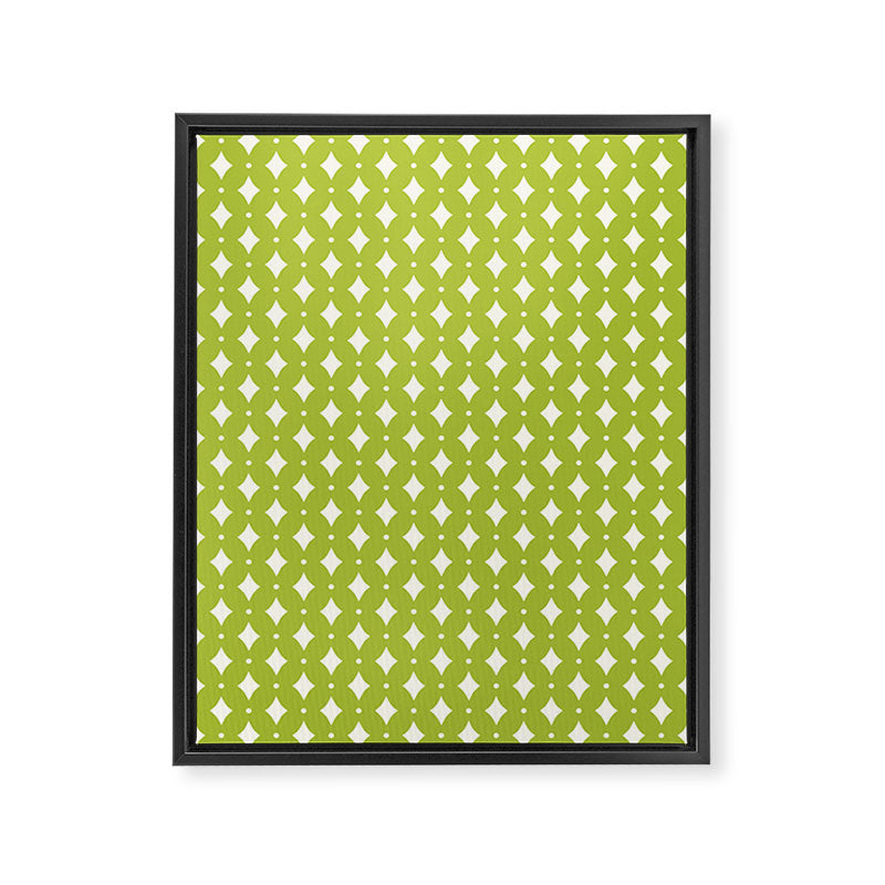 Vintage Stars XVIII Chartreuse Green Framed Canvas Print Gallery Image 8