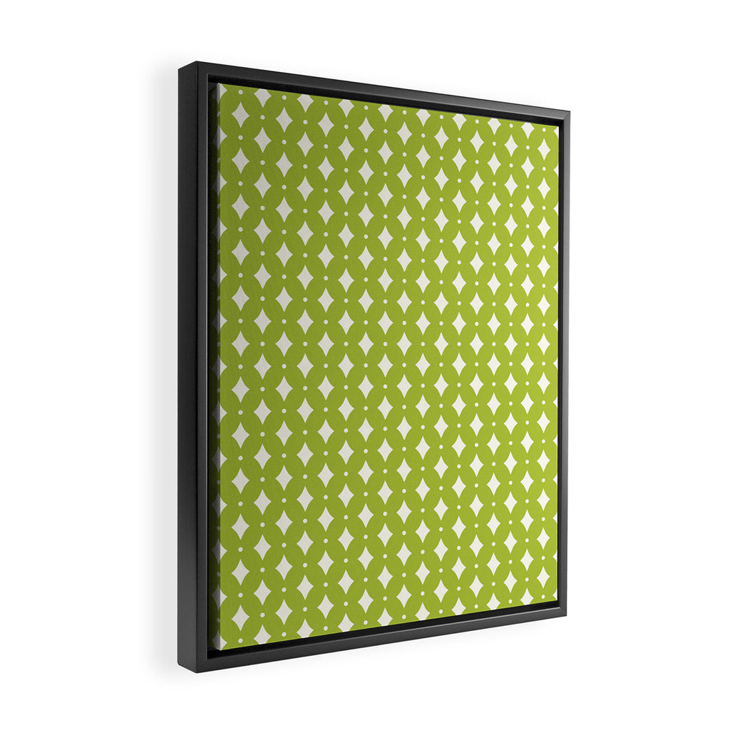 Vintage Stars XVIII Chartreuse Green Framed Canvas Print Gallery Image 2