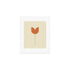Vintage Tulip Minimalism - Red Art Print Gallery Image 1