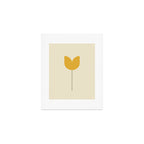 Vintage Tulip Minimalism - Yellow Art Print Gallery Image 1