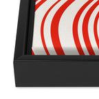 Wavy Stripes I - Red & White Candy Cane Framed Canvas Print Gallery Image 3