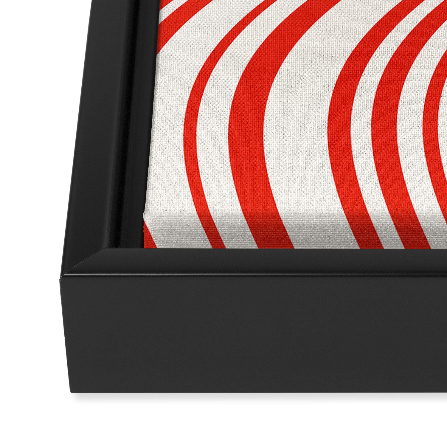 Wavy Stripes I - Red & White Candy Cane Framed Canvas Print Gallery Image 3