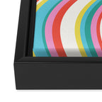  Wavy Stripes II - 60s Candy Rainbow Framed Canvas Print Gallery Image 3