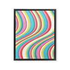  Wavy Stripes II - 60s Candy Rainbow Framed Canvas Print Gallery Image 6