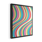  Wavy Stripes II - 60s Candy Rainbow Framed Canvas Print Gallery Image 2