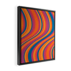Wavy Stripes III - Retro Rainbow Framed Canvas Print Gallery Image 2