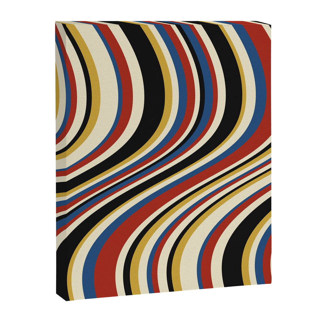 Wavy Stripes IX - Bauhaus Palette Canvas Print Gallery Image 6