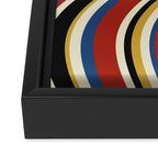 Wavy Stripes IX - Bauhaus Palette Framed Canvas Print Gallery Image 3